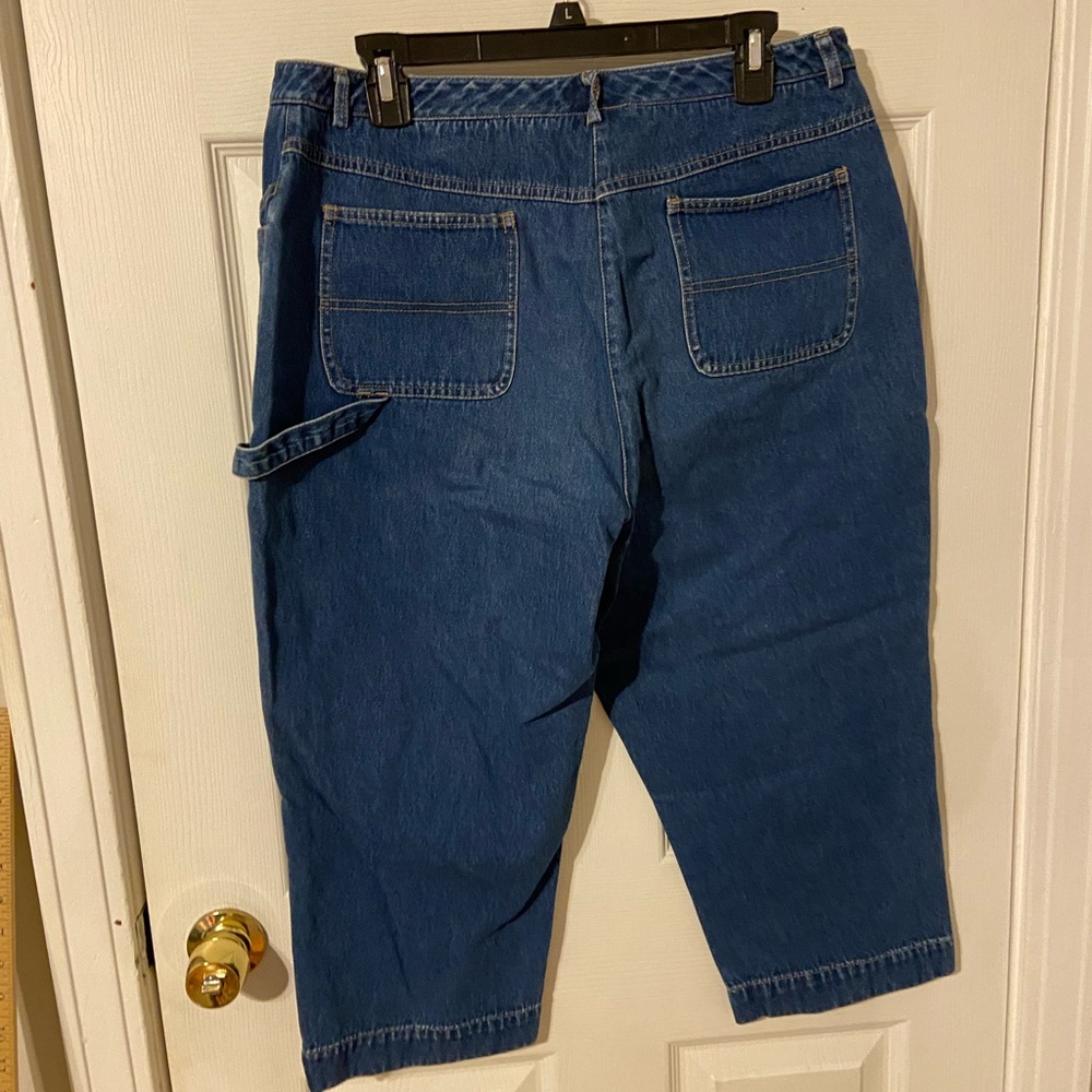 Westbound Dark Blue Cropped Women's Jeans - Picture 2 of 5